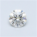 Natural Diamond 0.40 Carats, Round with Very Good Cut, J Color, IF Clarity and Certified by GIA