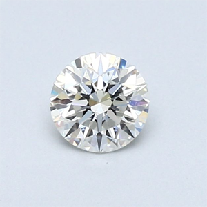 Picture of Natural Diamond 0.40 Carats, Round with Very Good Cut, J Color, IF Clarity and Certified by GIA