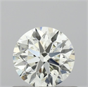 Natural Diamond 0.53 Carats, Round with Excellent Cut, J Color, VS1 Clarity and Certified by IGI