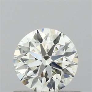 Picture of Natural Diamond 0.53 Carats, Round with Excellent Cut, J Color, VS1 Clarity and Certified by IGI