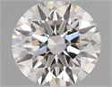 Natural Diamond 0.41 Carats, Round with Excellent Cut, H Color, IF Clarity and Certified by IGI