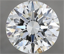 Natural Diamond 2.20 Carats, Round with Excellent Cut, I Color, IF Clarity and Certified by GIA