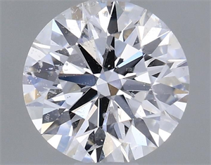 Picture of Natural Diamond 0.56 Carats, Round with Excellent Cut, E Color, I1 Clarity and Certified by GIA