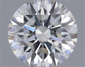 Picture of Natural Diamond 0.52 Carats, Round with Excellent Cut, I Color, SI2 Clarity and Certified by GIA