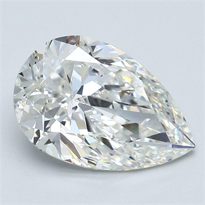 Picture of Natural Diamond 3.01 Carats, Pear with  Cut, H Color, VS1 Clarity and Certified by GIA