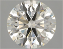 Natural Diamond 2.51 Carats, Round with Excellent Cut, J Color, VS2 Clarity and Certified by GIA