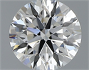 Natural Diamond 0.42 Carats, Round with Excellent Cut, F Color, VS2 Clarity and Certified by GIA