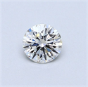 Natural Diamond 0.41 Carats, Round with Very Good Cut, H Color, VS2 Clarity and Certified by GIA