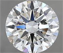 Natural Diamond 2.00 Carats, Round with Excellent Cut, G Color, VVS1 Clarity and Certified by IGI