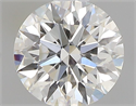 Natural Diamond 0.41 Carats, Round with Excellent Cut, H Color, SI1 Clarity and Certified by GIA