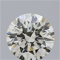 Natural Diamond 0.51 Carats, Round with Excellent Cut, J Color, SI2 Clarity and Certified by IGI