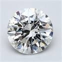 Natural Diamond 2.00 Carats, Round with Excellent Cut, H Color, SI1 Clarity and Certified by GIA