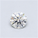 Natural Diamond 0.43 Carats, Round with Excellent Cut, H Color, SI2 Clarity and Certified by GIA