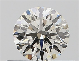 Picture of Natural Diamond 0.40 Carats, Round with Excellent Cut, J Color, VS2 Clarity and Certified by GIA