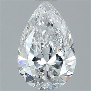 Picture of Natural Diamond 0.89 Carats, Pear with  Cut, D Color, I1 Clarity and Certified by GIA