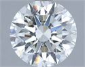 Natural Diamond 2.50 Carats, Round with Excellent Cut, I Color, VVS2 Clarity and Certified by IGI