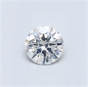 Natural Diamond 0.40 Carats, Round with Very Good Cut, F Color, I1 Clarity and Certified by GIA