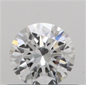 Natural Diamond 0.44 Carats, Round with Excellent Cut, F Color, VVS2 Clarity and Certified by GIA