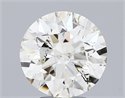 Natural Diamond 4.02 Carats, Round with Excellent Cut, K Color, SI2 Clarity and Certified by IGI