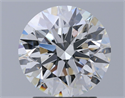 Natural Diamond 2.36 Carats, Round with Excellent Cut, H Color, IF Clarity and Certified by GIA