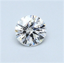 Natural Diamond 0.41 Carats, Round with Excellent Cut, E Color, SI1 Clarity and Certified by GIA