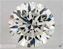 Natural Diamond 0.55 Carats, Round with Excellent Cut, K Color, VVS2 Clarity and Certified by GIA