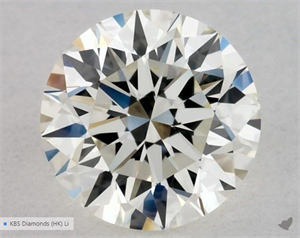 Picture of Natural Diamond 0.55 Carats, Round with Excellent Cut, K Color, VVS2 Clarity and Certified by GIA