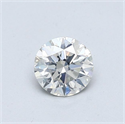 Natural Diamond 0.52 Carats, Round with Excellent Cut, H Color, SI2 Clarity and Certified by GIA