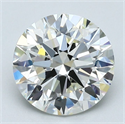 Natural Diamond 2.01 Carats, Round with Excellent Cut, J Color, VVS1 Clarity and Certified by GIA