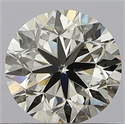 Natural Diamond 0.50 Carats, Round with Very Good Cut, K Color, VS1 Clarity and Certified by GIA