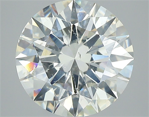 Picture of Natural Diamond 3.50 Carats, Round with Excellent Cut, K Color, SI2 Clarity and Certified by GIA