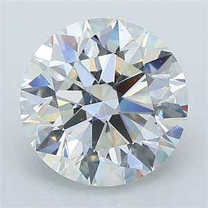 Picture of Natural Diamond 2.11 Carats, Round with Excellent Cut, I Color, VS2 Clarity and Certified by GIA