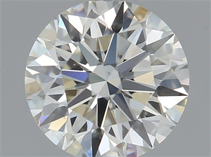 Picture of Natural Diamond 0.57 Carats, Round with Excellent Cut, K Color, VS1 Clarity and Certified by GIA