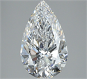 Natural Diamond 2.02 Carats, Pear with  Cut, D Color, FL Clarity and Certified by GIA