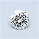 Natural Diamond 0.44 Carats, Round with Excellent Cut, H Color, VVS1 Clarity and Certified by GIA