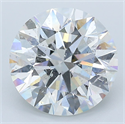 Natural Diamond 4.21 Carats, Round with Excellent Cut, G Color, SI2 Clarity and Certified by GIA