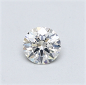 Natural Diamond 0.40 Carats, Round with Excellent Cut, I Color, SI2 Clarity and Certified by GIA