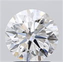 Natural Diamond 2.51 Carats, Round with Excellent Cut, E Color, IF Clarity and Certified by GIA