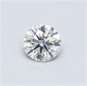 Natural Diamond 0.40 Carats, Round with Excellent Cut, H Color, SI2 Clarity and Certified by GIA