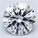 Natural Diamond 3.07 Carats, Round with Excellent Cut, D Color, VS2 Clarity and Certified by GIA