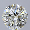 Natural Diamond 3.51 Carats, Round with Excellent Cut, K Color, SI1 Clarity and Certified by GIA