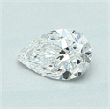 Natural Diamond 0.71 Carats, Pear with  Cut, D Color, VVS1 Clarity and Certified by GIA