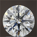 Natural Diamond 1.41 Carats, Round with Excellent Cut, F Color, IF Clarity and Certified by GIA