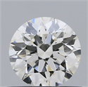 Natural Diamond 0.52 Carats, Round with Excellent Cut, I Color, SI1 Clarity and Certified by GIA