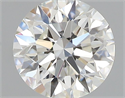 Natural Diamond 0.43 Carats, Round with Excellent Cut, H Color, IF Clarity and Certified by GIA