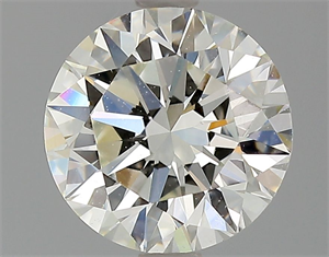 Picture of Natural Diamond 1.70 Carats, Round with Excellent Cut, J Color, IF Clarity and Certified by GIA