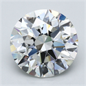 Natural Diamond 5.02 Carats, Round with Excellent Cut, G Color, VS1 Clarity and Certified by GIA