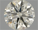 Natural Diamond 0.63 Carats, Round with Excellent Cut, J Color, VS2 Clarity and Certified by IGI