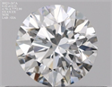 Natural Diamond 0.42 Carats, Round with Excellent Cut, G Color, I1 Clarity and Certified by GIA