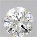 Natural Diamond 2.01 Carats, Round with Excellent Cut, H Color, VS2 Clarity and Certified by GIA